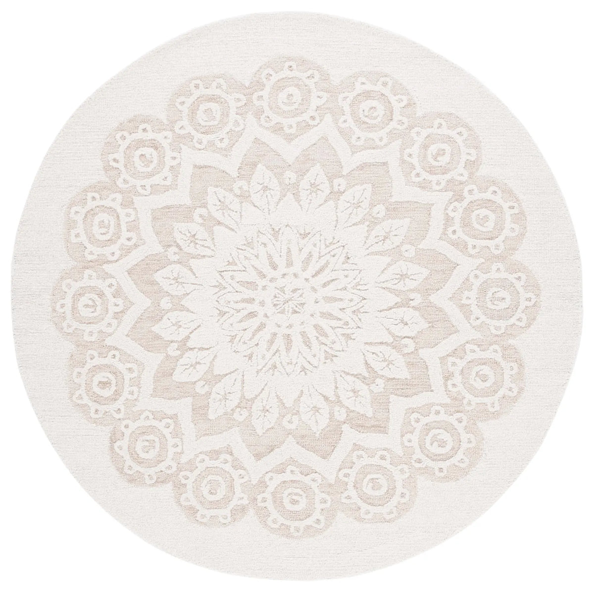 Safavieh Blossom 6'-0" x 6'-0" Rug in Ivory / Light Brown
