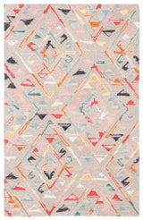 Safavieh Micro-Loop 2'-6" x 4'-0" Rug in Grey / Pink