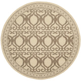 Safavieh Courtyard 6'-7" x 6'-7" Rug in Natural / Brown