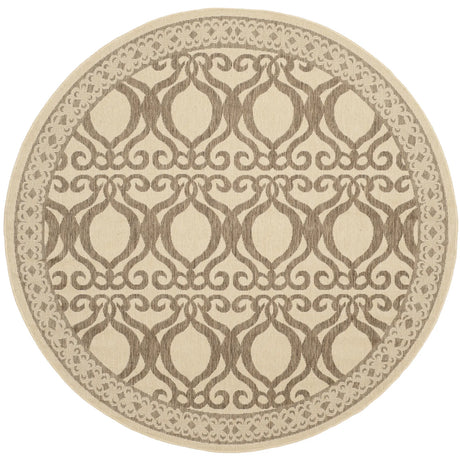 Safavieh Courtyard 6'-7" x 6'-7" Rug in Natural / Brown