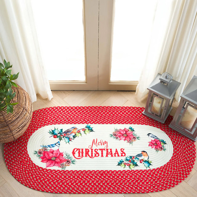 Safavieh Braided Posters 2'-0" x 4'-0" Rug in Ivory / Red