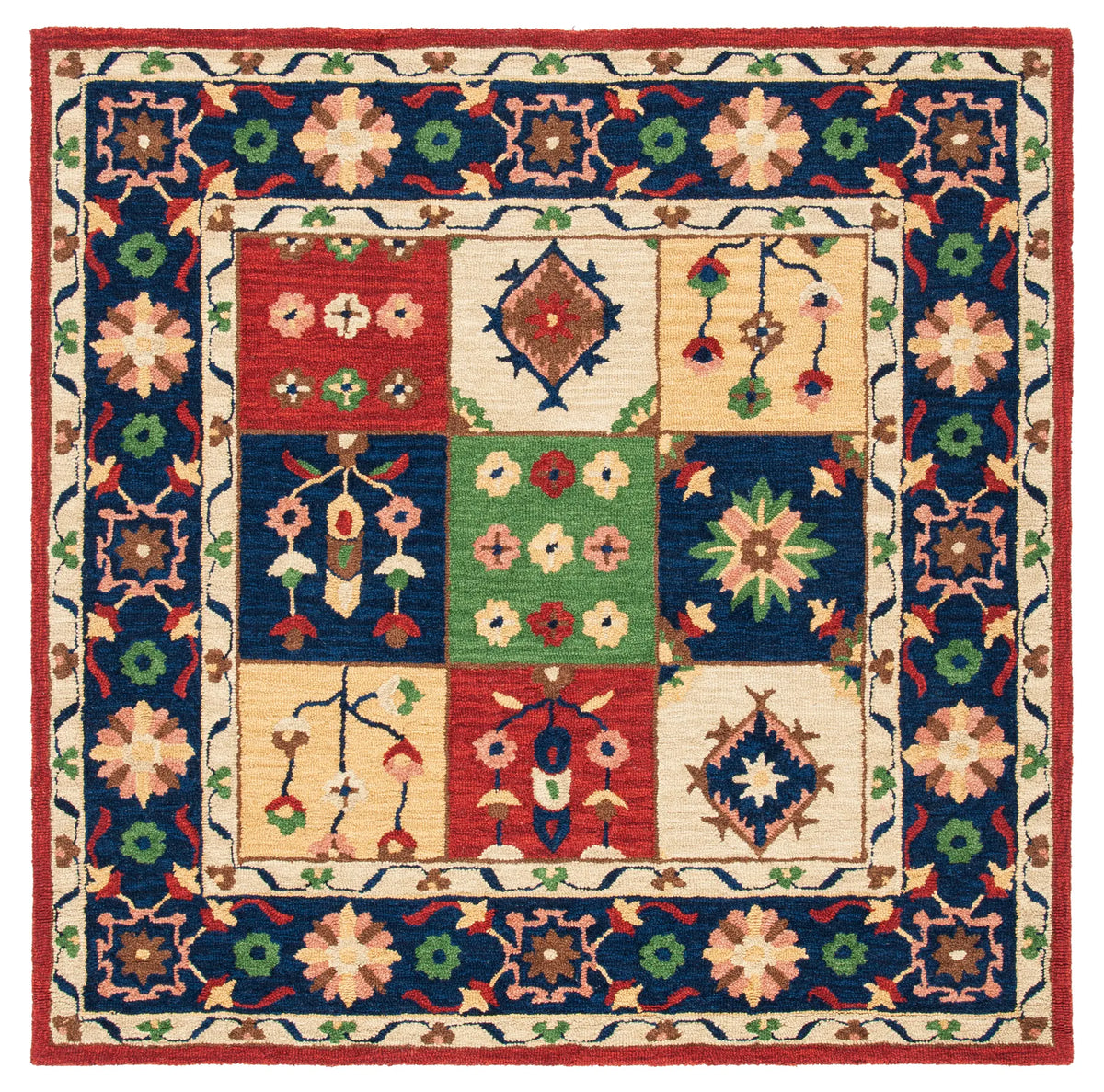 Safavieh Heritage 6'-0" x 6'-0" Rug in Green / Red
