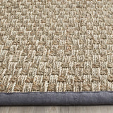 Safavieh Natural Fiber 2'-6" x 10'-0" Rug in Natural / Dark Grey
