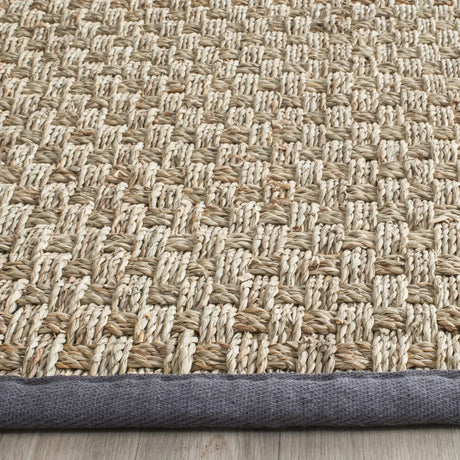Safavieh Natural Fiber 2'-6" x 10'-0" Rug in Natural / Dark Grey