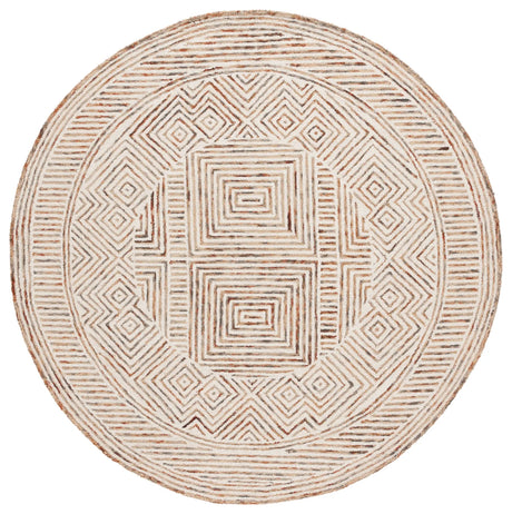 Safavieh Metro 6'-0" x 6'-0" Rug in Ivory / Rust