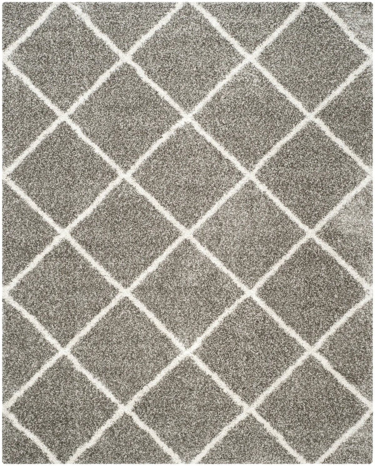Safavieh Hudson Shag 10'-0" x 14'-0" Rug in Grey / Ivory