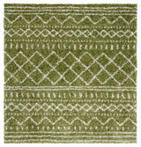 Safavieh Arizona Shag 6'-7" x 6'-7" Rug in Green / Ivory