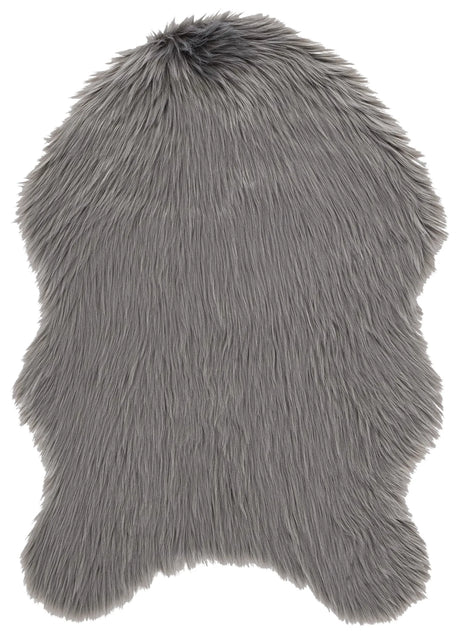 Safavieh Faux Sheep Skin 2'-0" x 3'-0" Rug in Grey