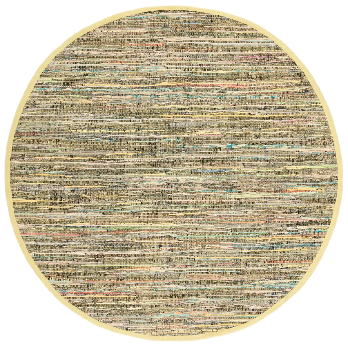 Safavieh Rag Rug 6'-0" x 6'-0" Rug in Light Green / Multi