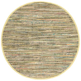 Safavieh Rag Rug 6'-0" x 6'-0" Rug in Light Green / Multi