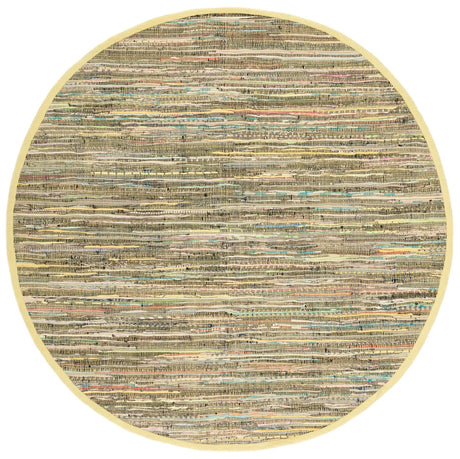 Safavieh Rag Rug 6'-0" x 6'-0" Rug in Light Green / Multi