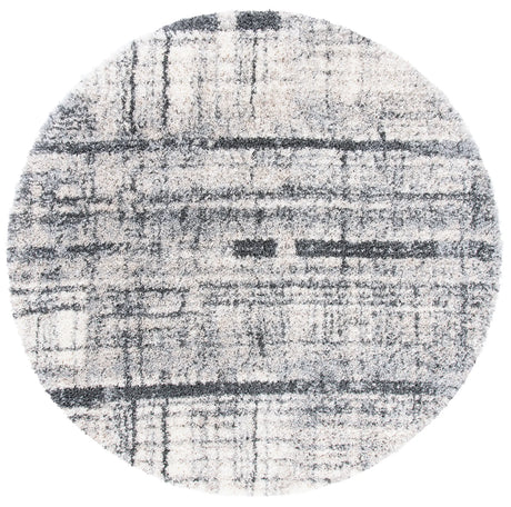 Safavieh Fontana Shag  800 5'-3" x 5'-3" Rug in Ivory / Grey