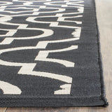 Safavieh Courtyard 6'-7" x 9'-6" Rug in Black / Beige