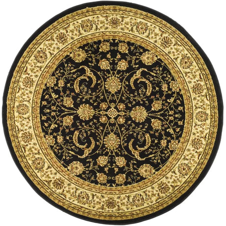 Safavieh Lyndhurst 5'-3" x 5'-3" Rug in Black / Ivory
