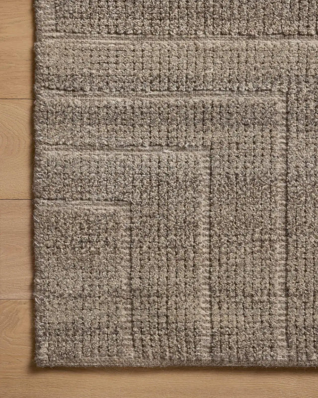 Loloi Asha ASA-02 Bark Rug - corner on wood