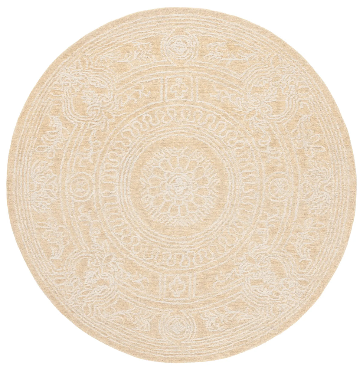 Safavieh Ebony 6'-0" x 6'-0" Rug in Ivory / Gold