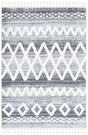 Safavieh Moroccan Tassel Shag 4'-0" x 6'-0" Rug in Grey / Ivory