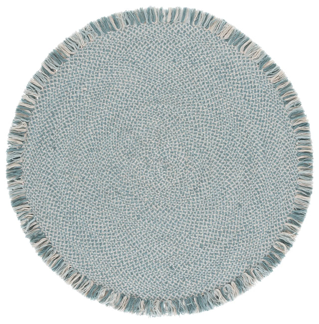Safavieh Braided 5'-0" x 5'-0" Rug in Blue / Ivory