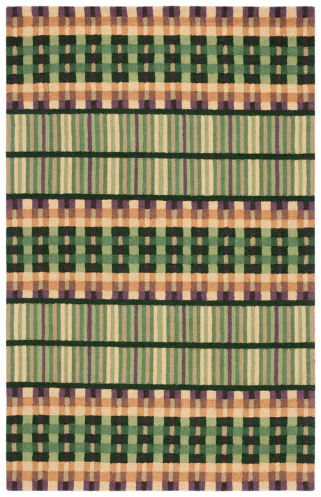 Safavieh Metro 4'-0" x 6'-0" Rug in Green / Gold