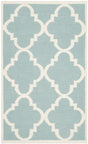 Safavieh Dhurries 3'-0" x 5'-0" Rug in Light Blue / Ivory