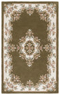 Safavieh Aubusson 4'-0" x 6'-0" Rug in Olive / Ivory
