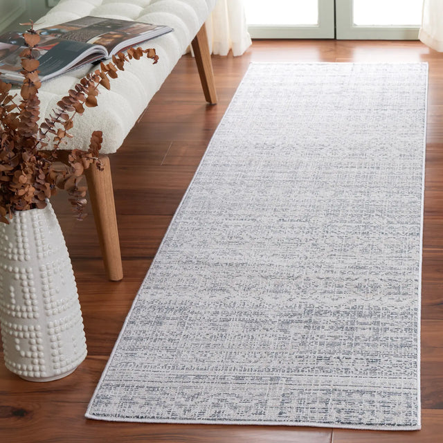 Safavieh Hunter 100 2'-2" x 8'-0" Rug in Ivory Grey / Dark Grey / Beige