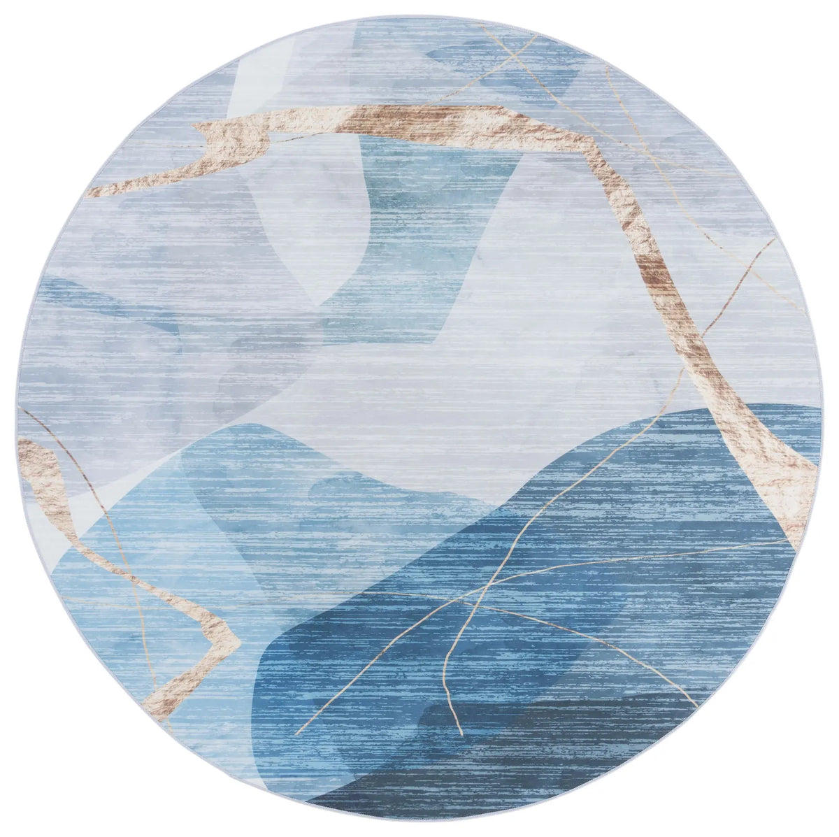Safavieh Malibu 6'-0" x 6'-0" Rug in Blue / Gold