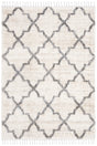 Safavieh Berber Fringe Shag 5'-3" x 7'-6" Rug in Cream / Grey