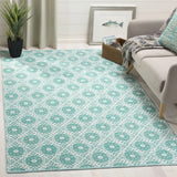 Safavieh Montauk 5'-0" x 8'-0" Rug in Aqua / Ivory