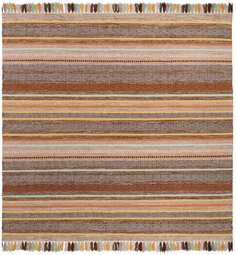 Safavieh Montauk 6'-0" x 6'-0" Rug in Brown / Multi