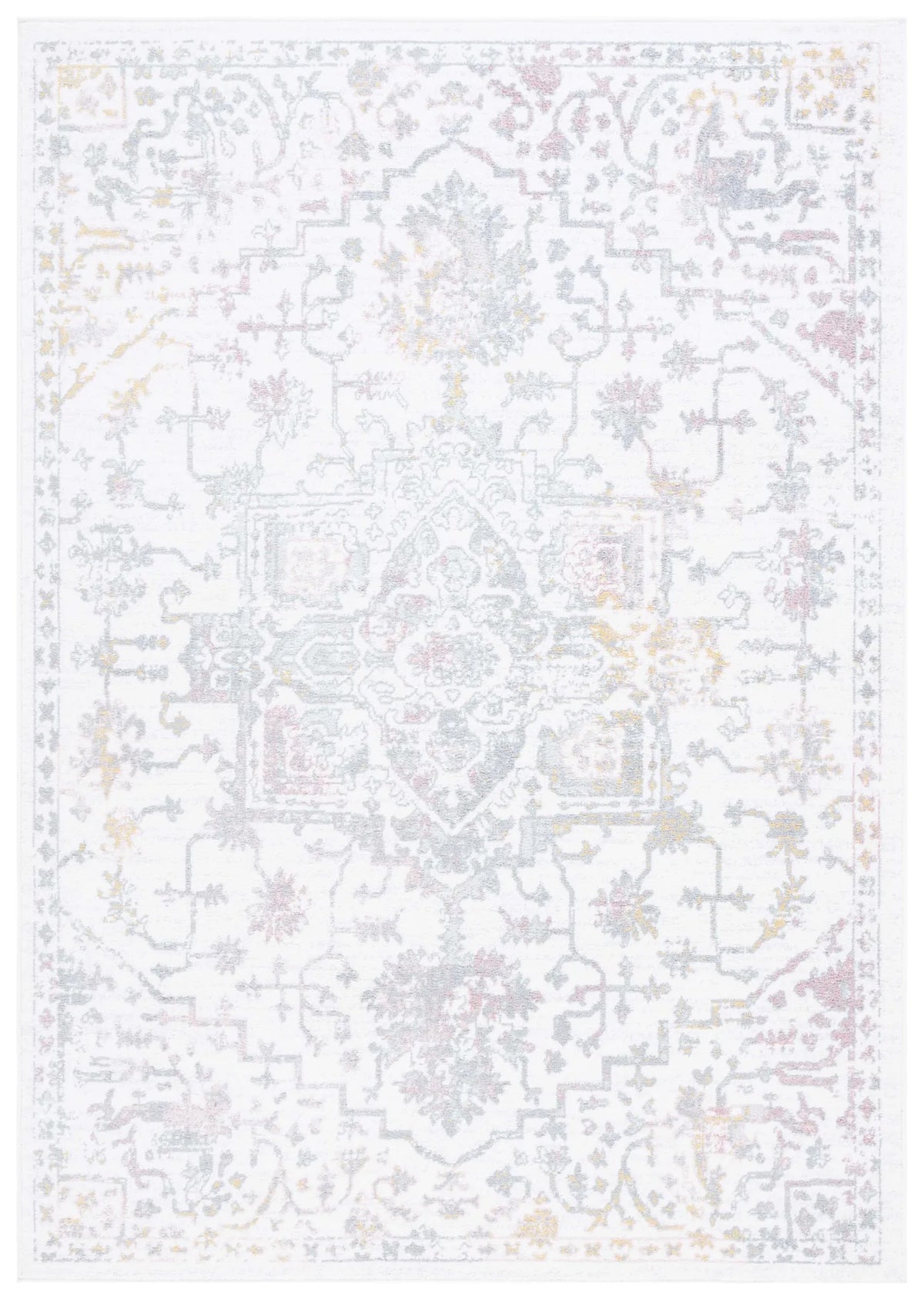 Safavieh Layla 4'-5" x 6'-5" Rug in Ivory Grey / Pink