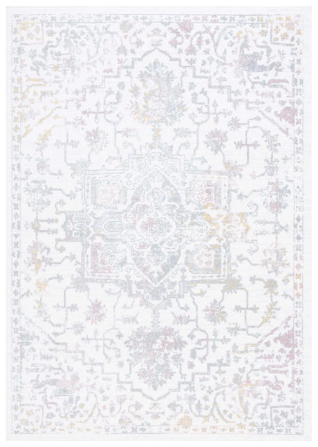 Safavieh Layla 4'-5" x 6'-5" Rug in Ivory Grey / Pink