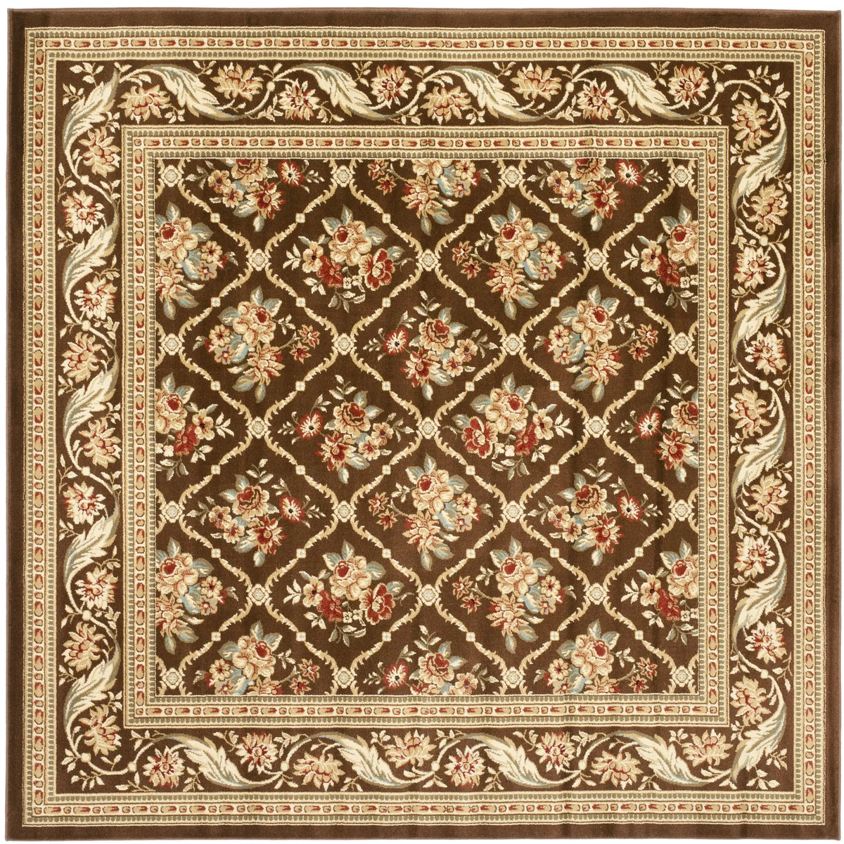 Safavieh Lyndhurst 6'-7" x 6'-7" Rug in Brown / Brown