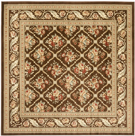 Safavieh Lyndhurst 6'-7" x 6'-7" Rug in Brown / Brown