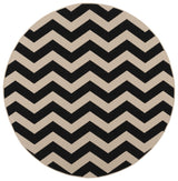 Safavieh Courtyard 5'-3" x 5'-3" Rug in Black / Beige