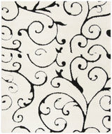 Safavieh Florida Shag 6'-7" x 6'-7" Rug in Ivory / Black