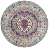 Safavieh Monaco 6'-7" x 6'-7" Rug in Violet / Light Blue