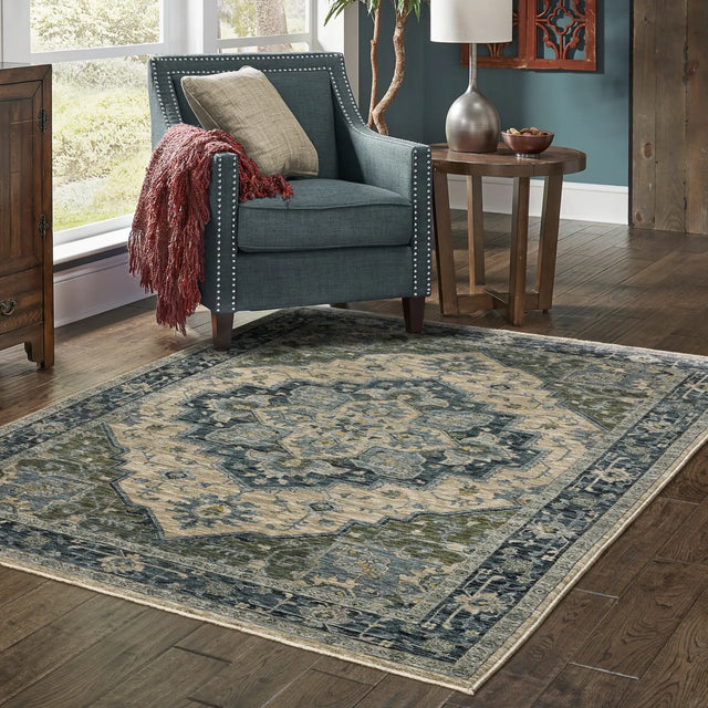Oriental Weavers Sphinx Aberdeen 051G1 Blue/Beige Rugs - room scene