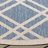 Safavieh Beach House 6'-7" x 6'-7" Rug in Blue / Ivory