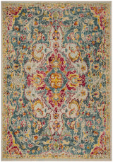 Safavieh Phoenix 100 4'-0" x 6'-0" Rug in Blue / Yellow