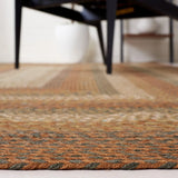 Safavieh Braided 4'-0" x 6'-0" Rug in Ivory / Green