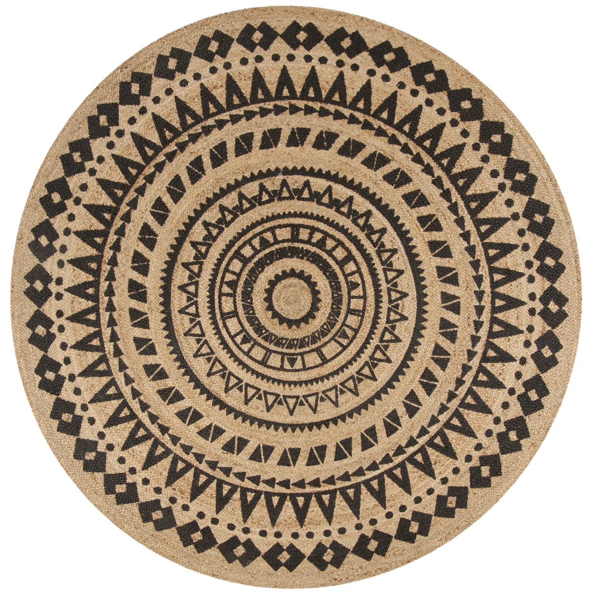 Safavieh Natural Fiber 10'-0" x 10'-0" Rug in Black / Natural