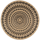 Safavieh Natural Fiber 10'-0" x 10'-0" Rug in Black / Natural