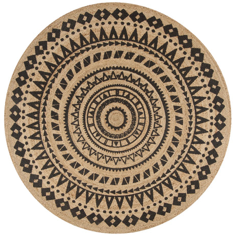 Safavieh Natural Fiber 10'-0" x 10'-0" Rug in Black / Natural