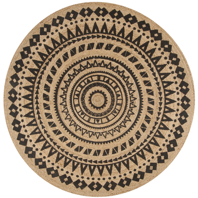 Safavieh Natural Fiber 10'-0" x 10'-0" Rug in Black / Natural