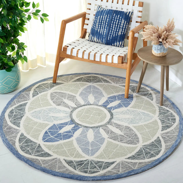 Safavieh Novelty 5'-0" x 5'-0" Rug in Grey / Blue
