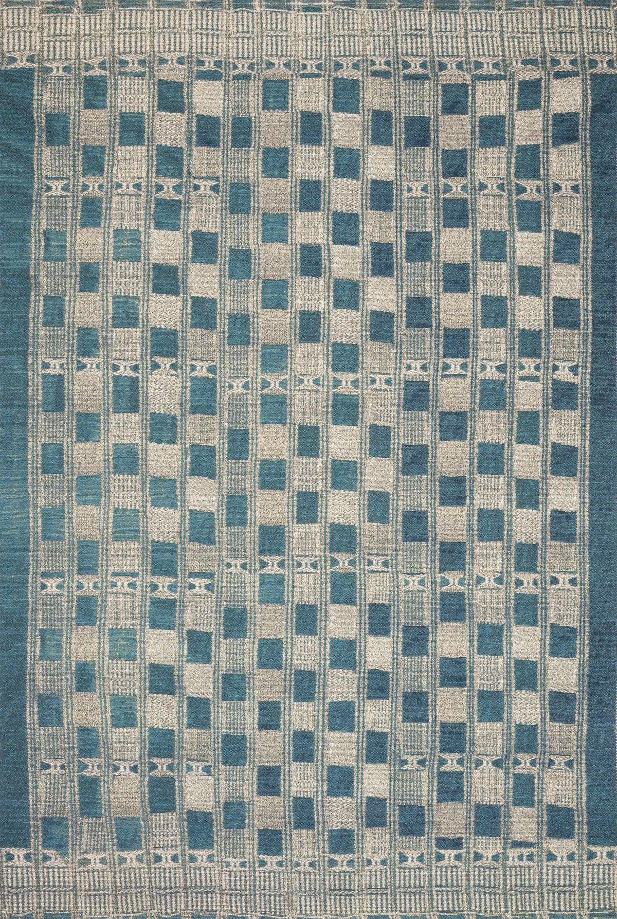 Loloi Mika Mik-08 Blue / Ivory Rugs - main flat