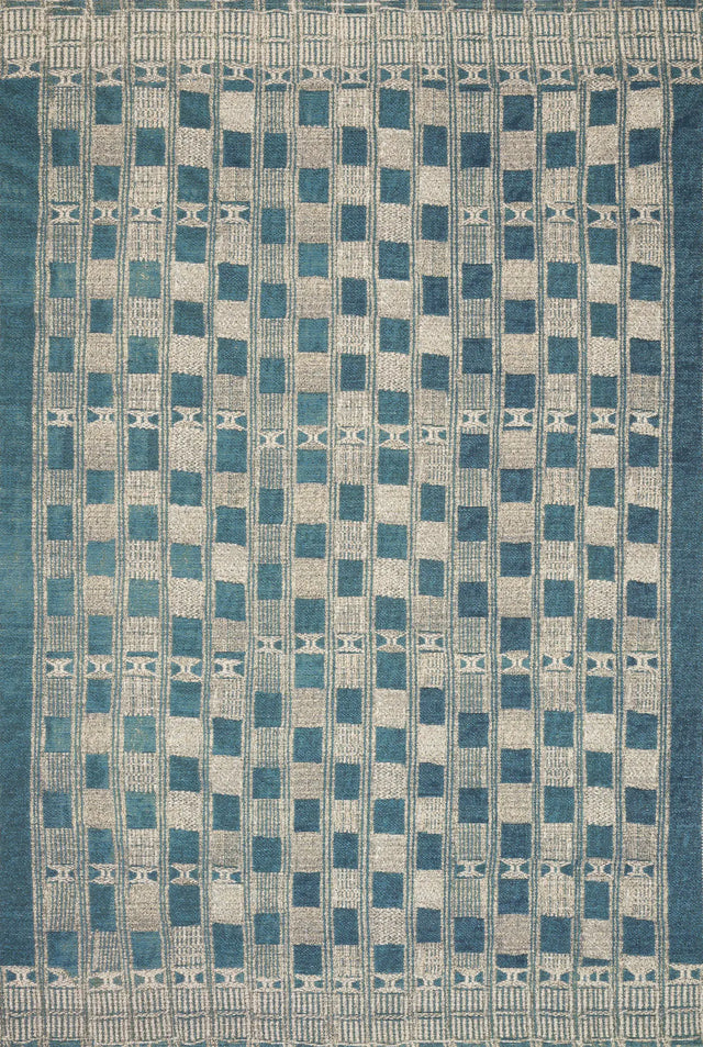 Loloi Mika Mik-08 Blue / Ivory Rugs - main flat