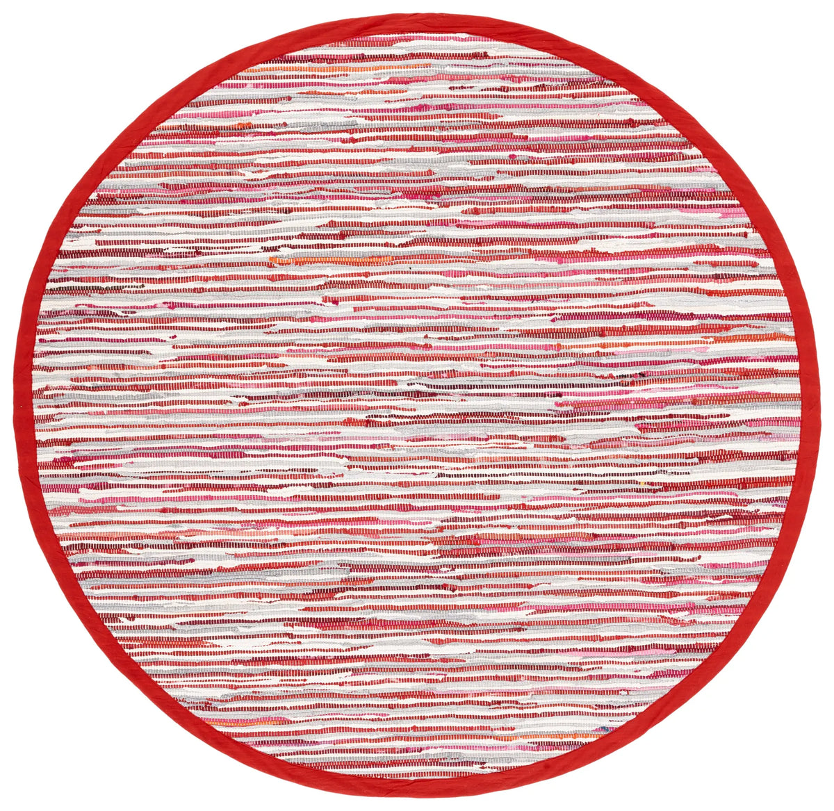 Safavieh Rag Rug 6'-0" x 6'-0" Rug in Red / Multi