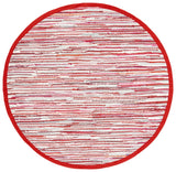 Safavieh Rag Rug 6'-0" x 6'-0" Rug in Red / Multi
